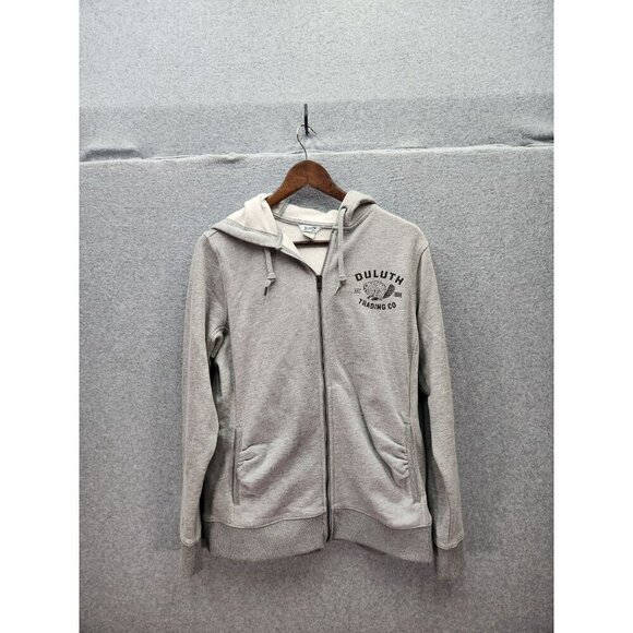 Duluth Trading Co. Gray Zip-Up Hoodie Sweatshirt - Picture 1 of 7